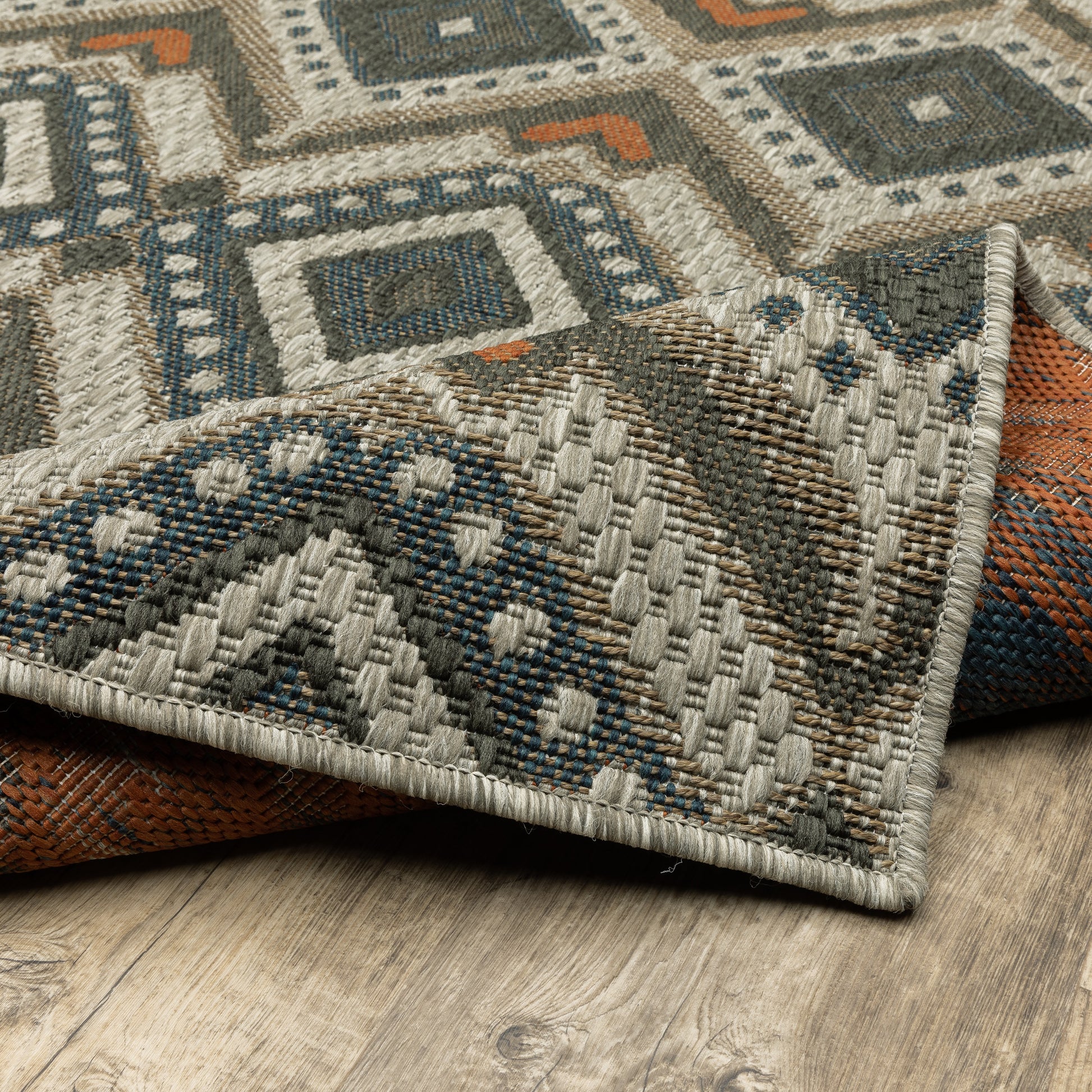 Oriental Weavers Latitude  Grey Orange Tribal