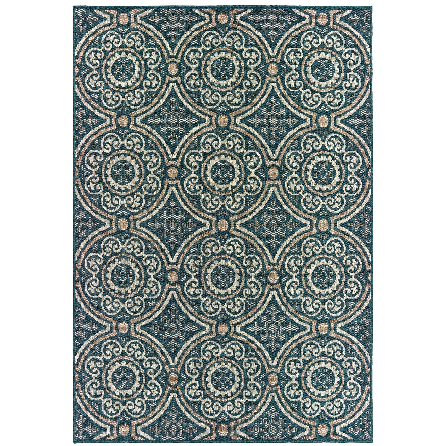 Oriental Weavers Latitude  Teal Grey Casual