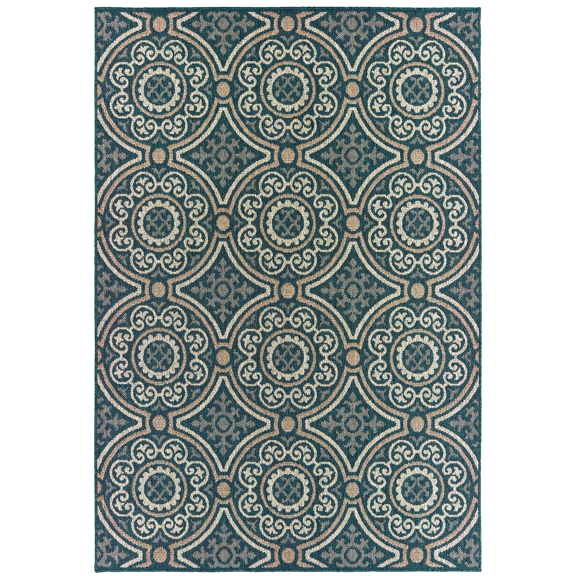 Oriental Weavers Latitude  Teal Grey Casual