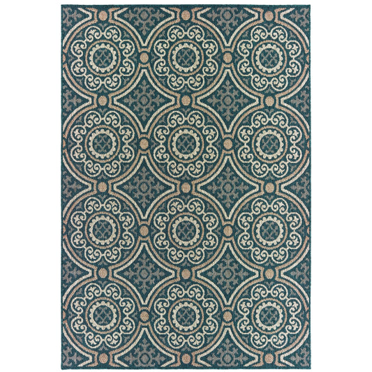 Oriental Weavers Latitude  Teal Grey Casual