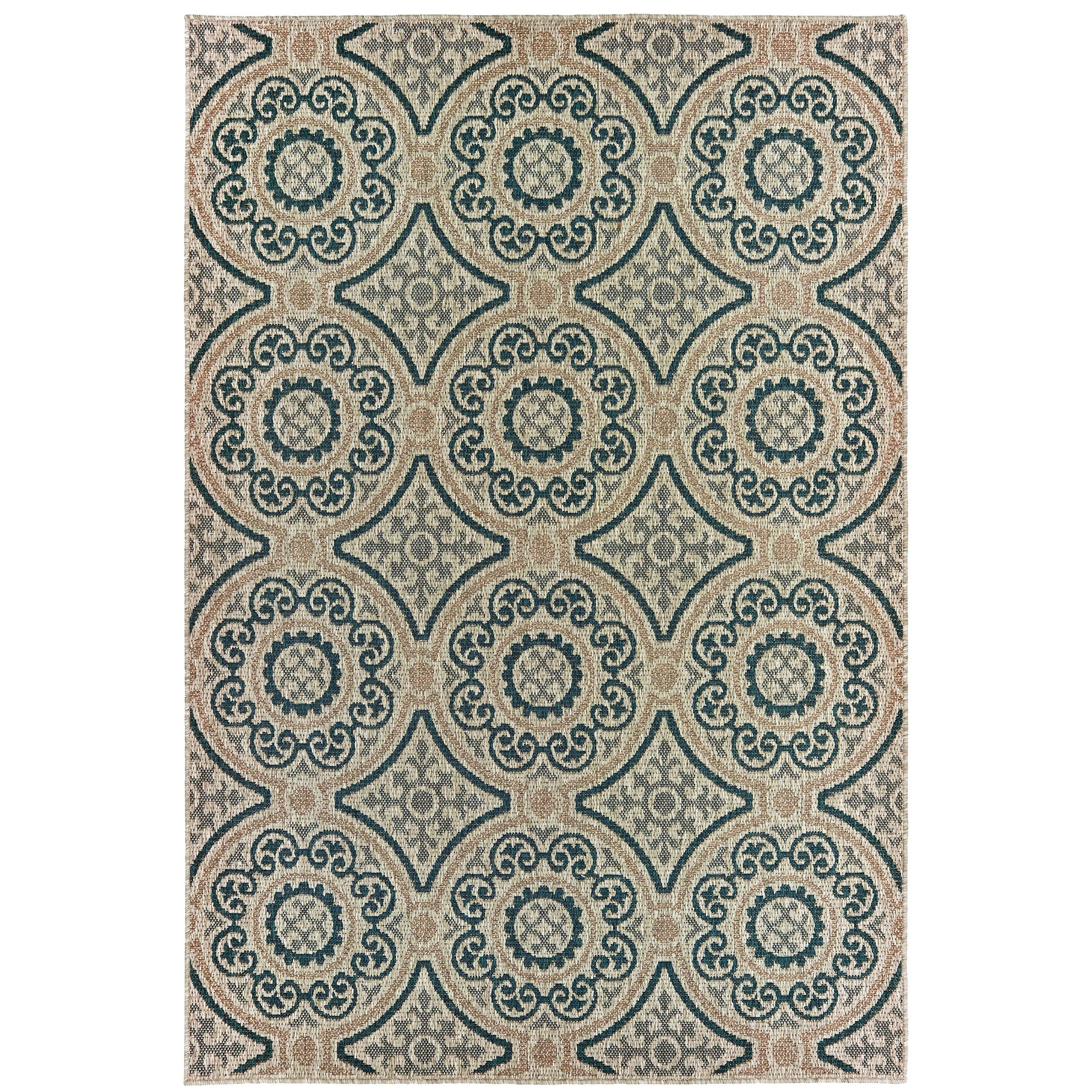 Oriental Weavers Latitude  Grey Teal Casual