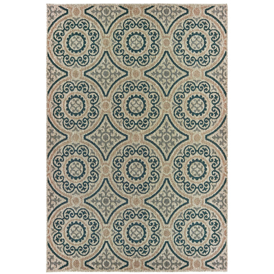 Oriental Weavers Latitude  Grey Teal Casual