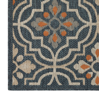 Oriental Weavers Latitude  Teal Orange Global