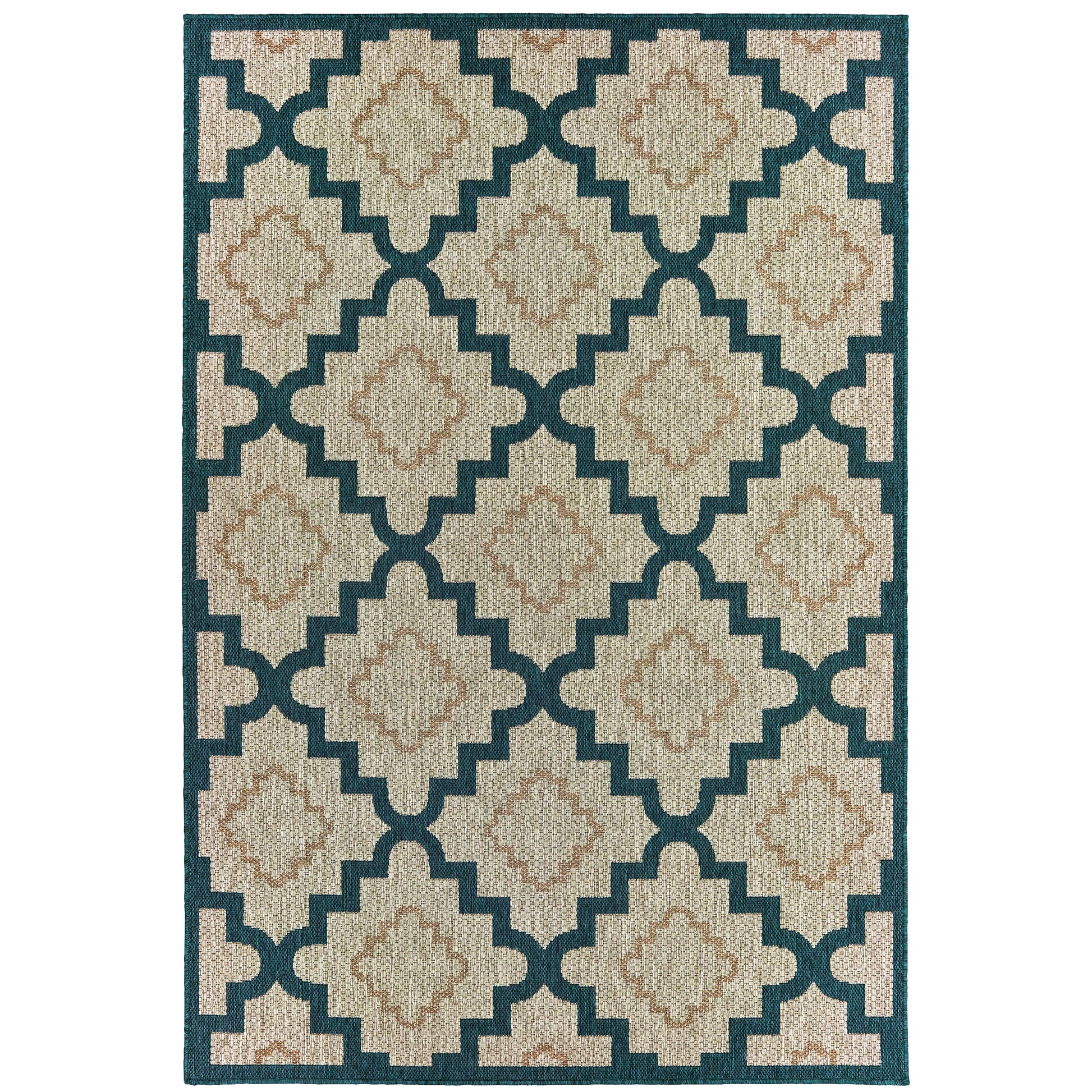Oriental Weavers Latitude  Grey Teal Moroccan