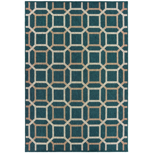 Oriental Weavers Latitude  Teal Grey Casual