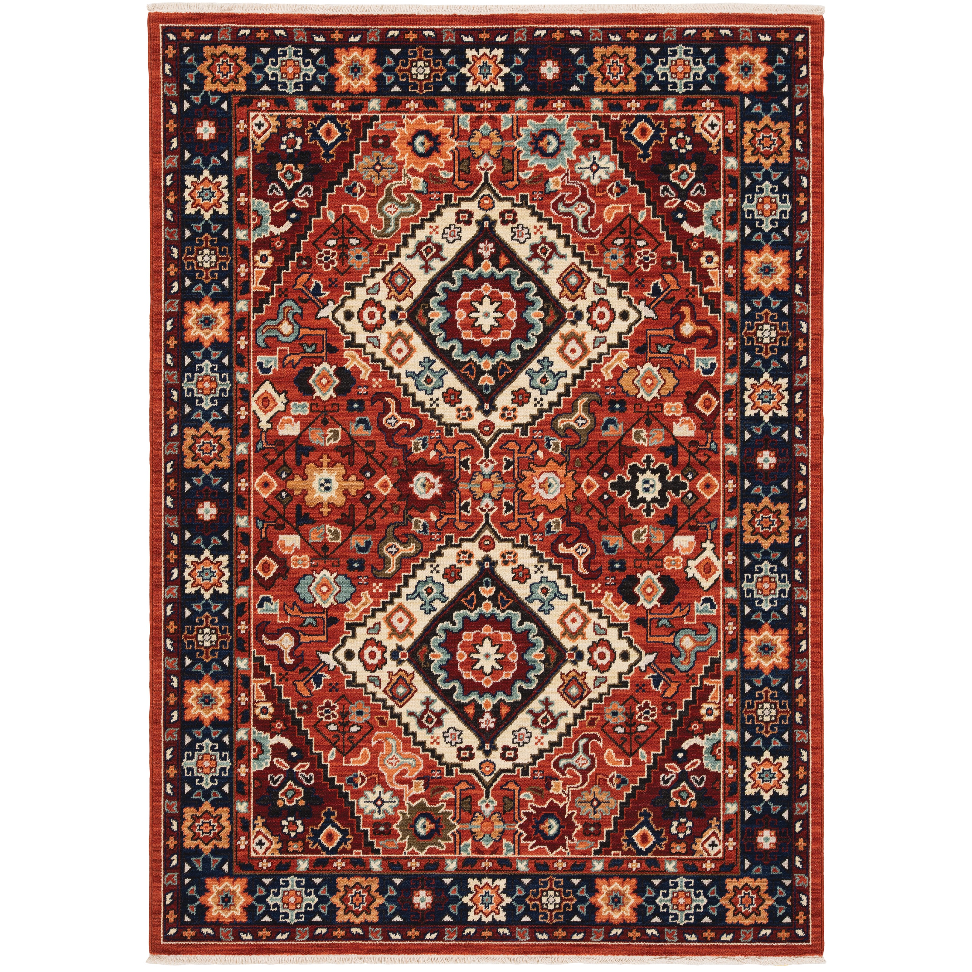 Oriental Weavers Lilihan 2061V Red Blue Traditional Axminster Loomed R ...