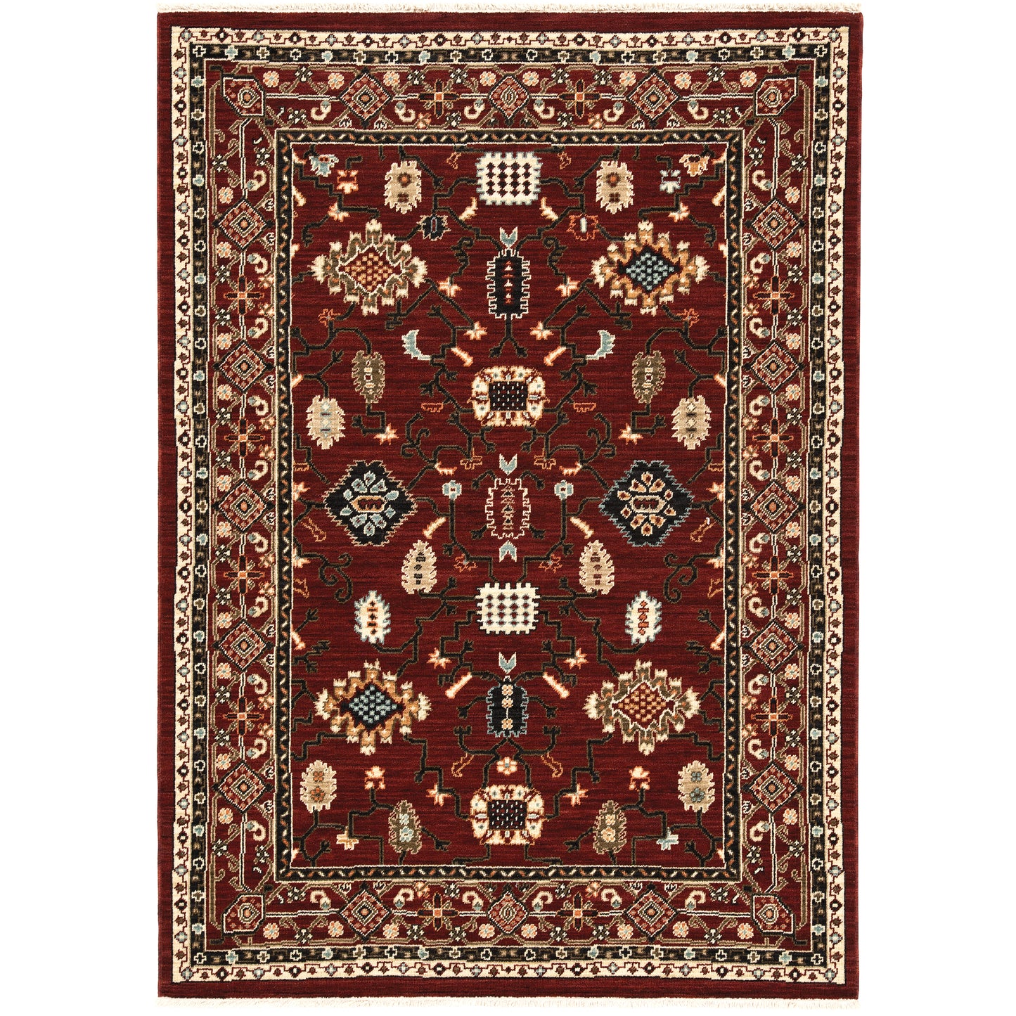 Oriental Weavers Lilihan  Red Black Traditional