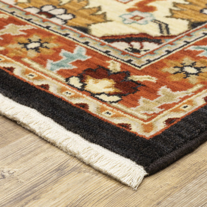Oriental Weavers Lilihan  Black Orange Traditional