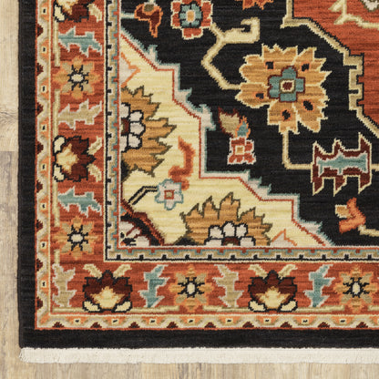 Oriental Weavers Lilihan  Black Orange Traditional