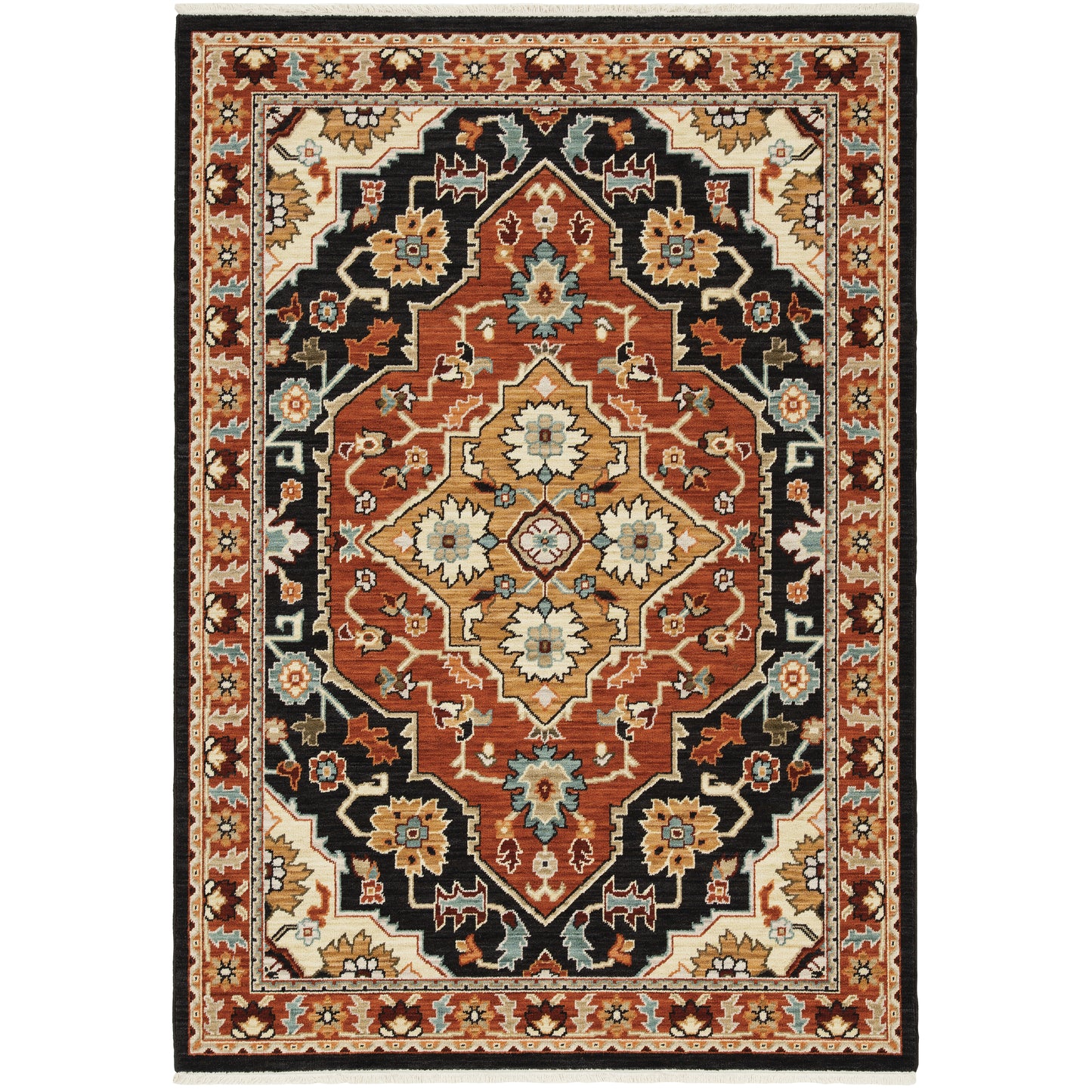 Oriental Weavers Lilihan  Black Orange Traditional