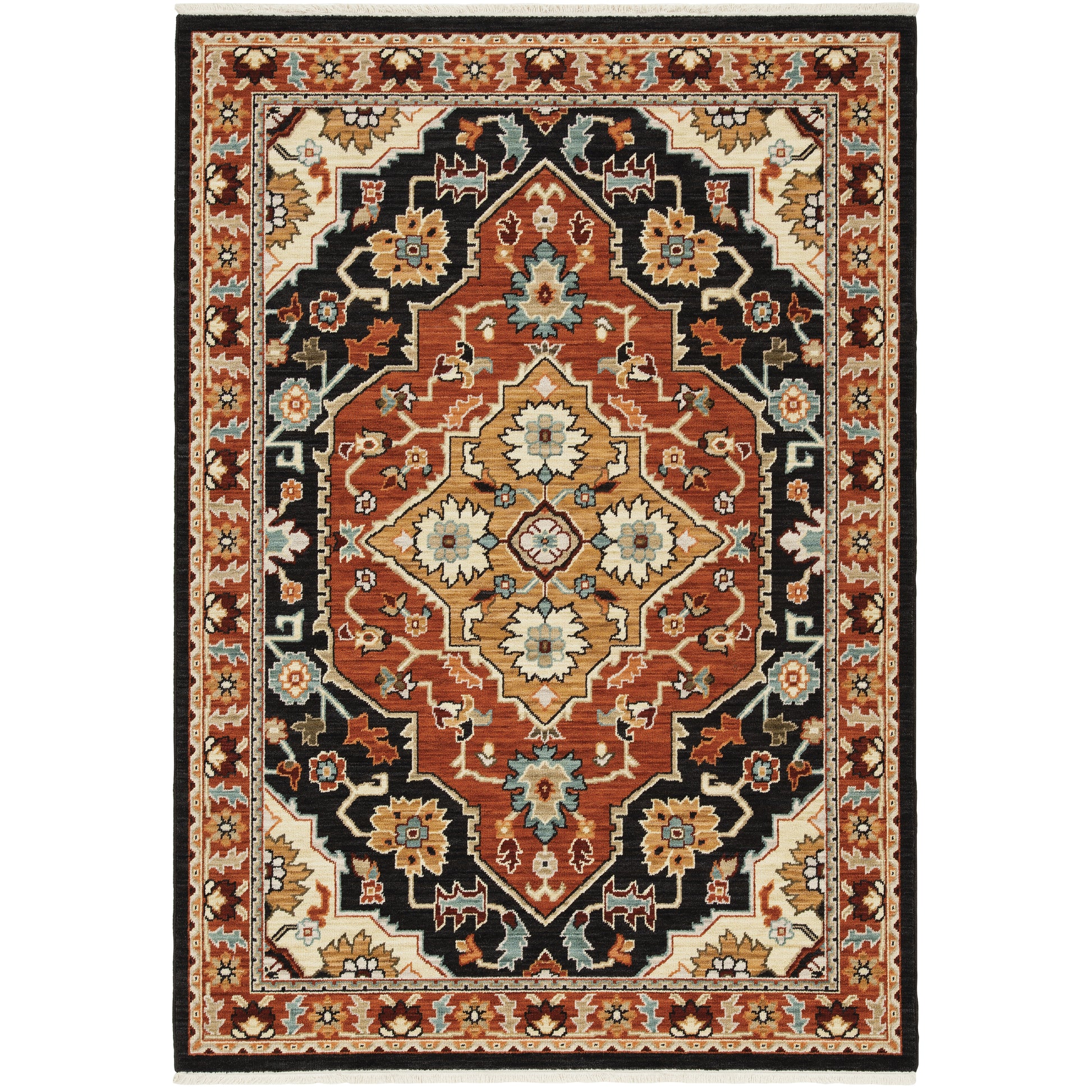 Oriental Weavers Lilihan  Black Orange Traditional