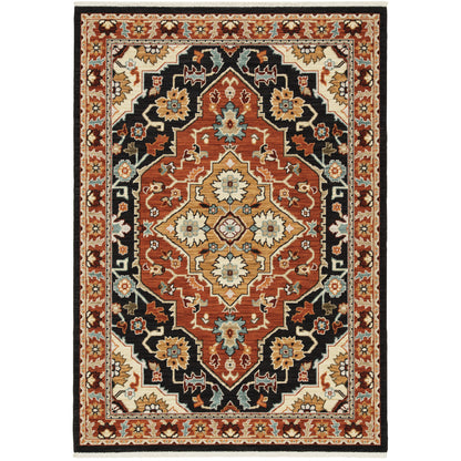 Oriental Weavers Lilihan  Black Orange Traditional