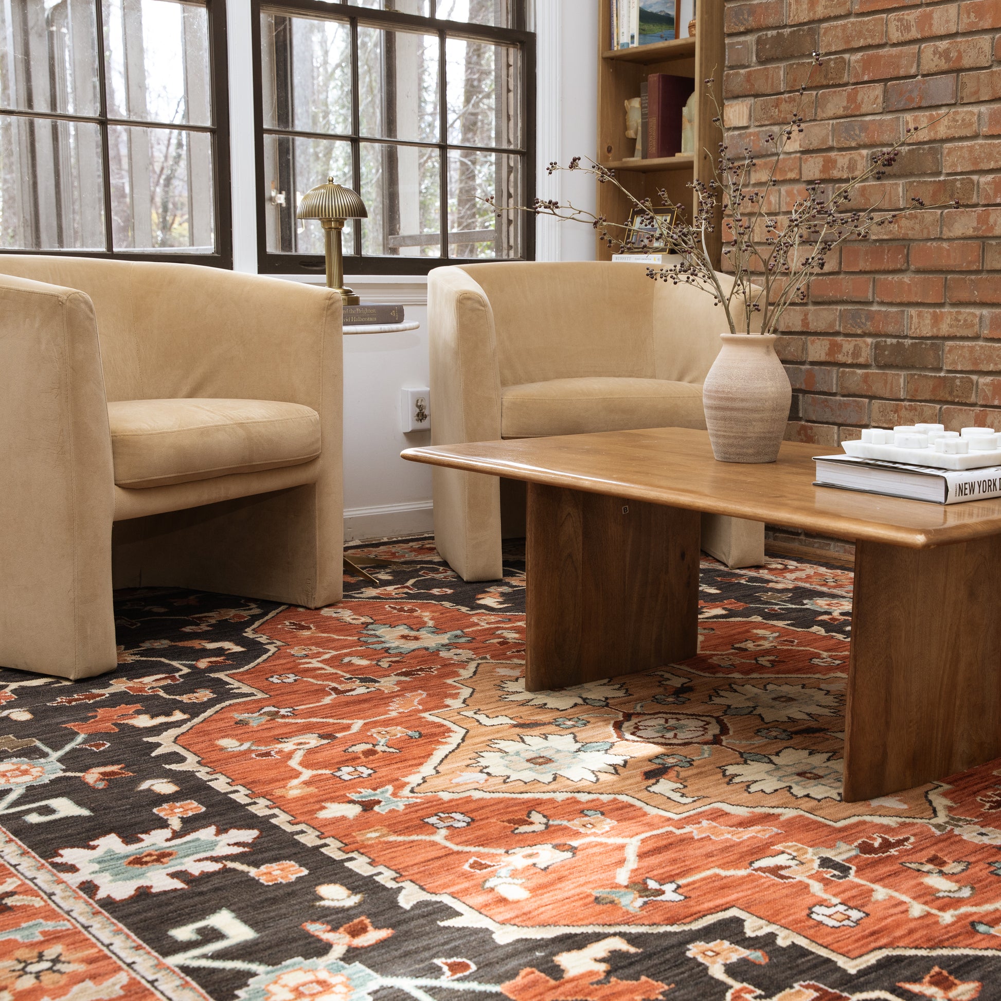 Oriental Weavers Lilihan  Black Orange Traditional