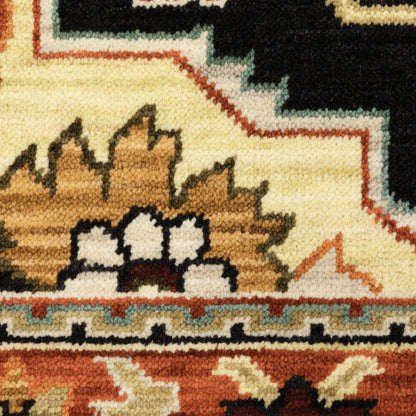 Oriental Weavers Lilihan  Black Orange Traditional