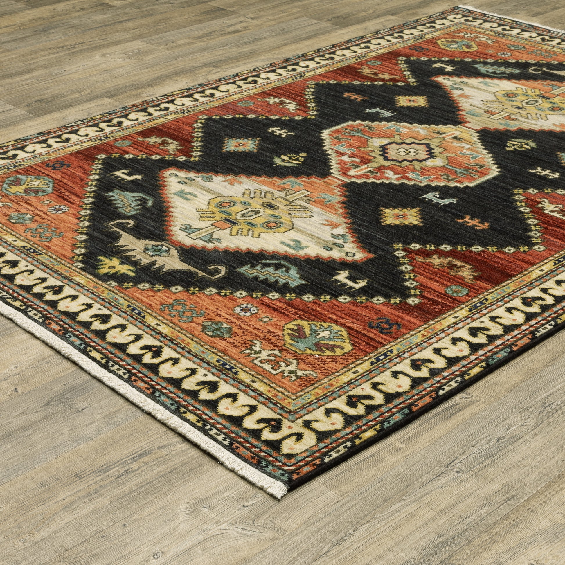 Oriental Weavers Lilihan  Charcoal Multi Southwestern