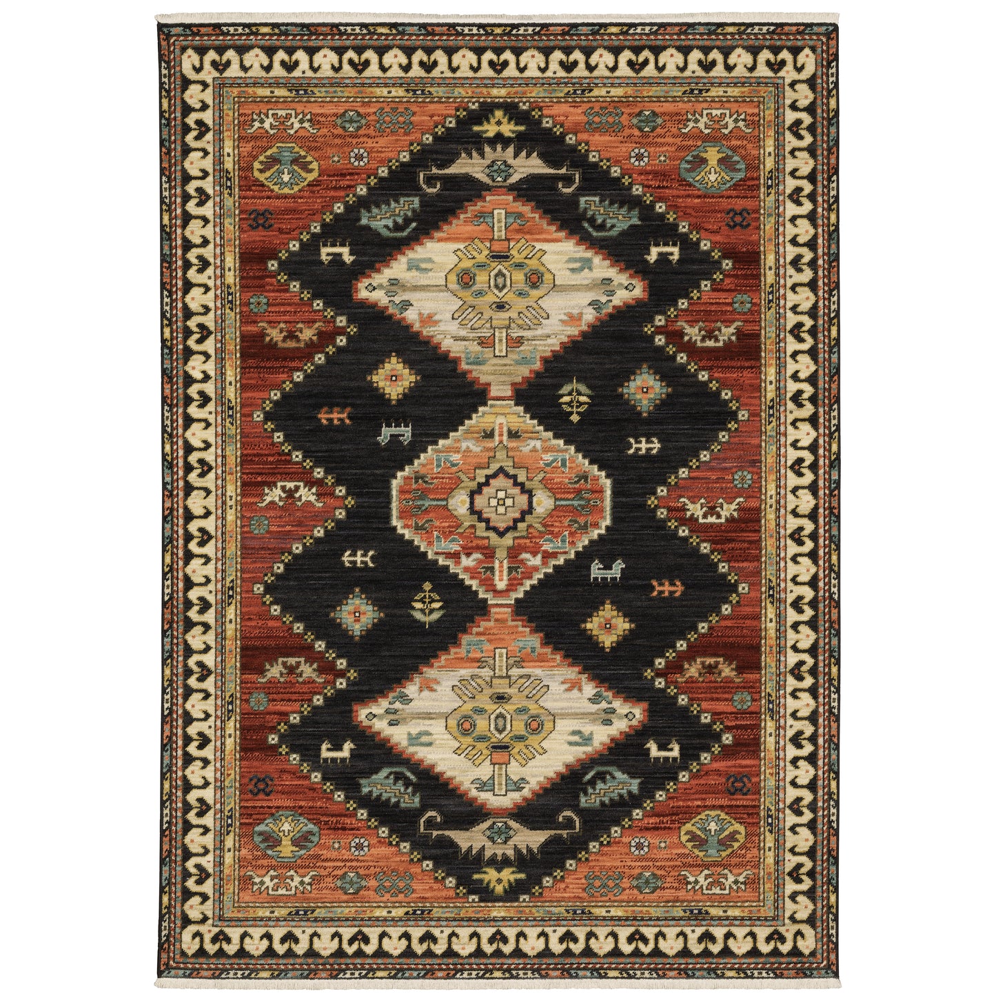 Oriental Weavers Lilihan  Charcoal Multi Southwestern