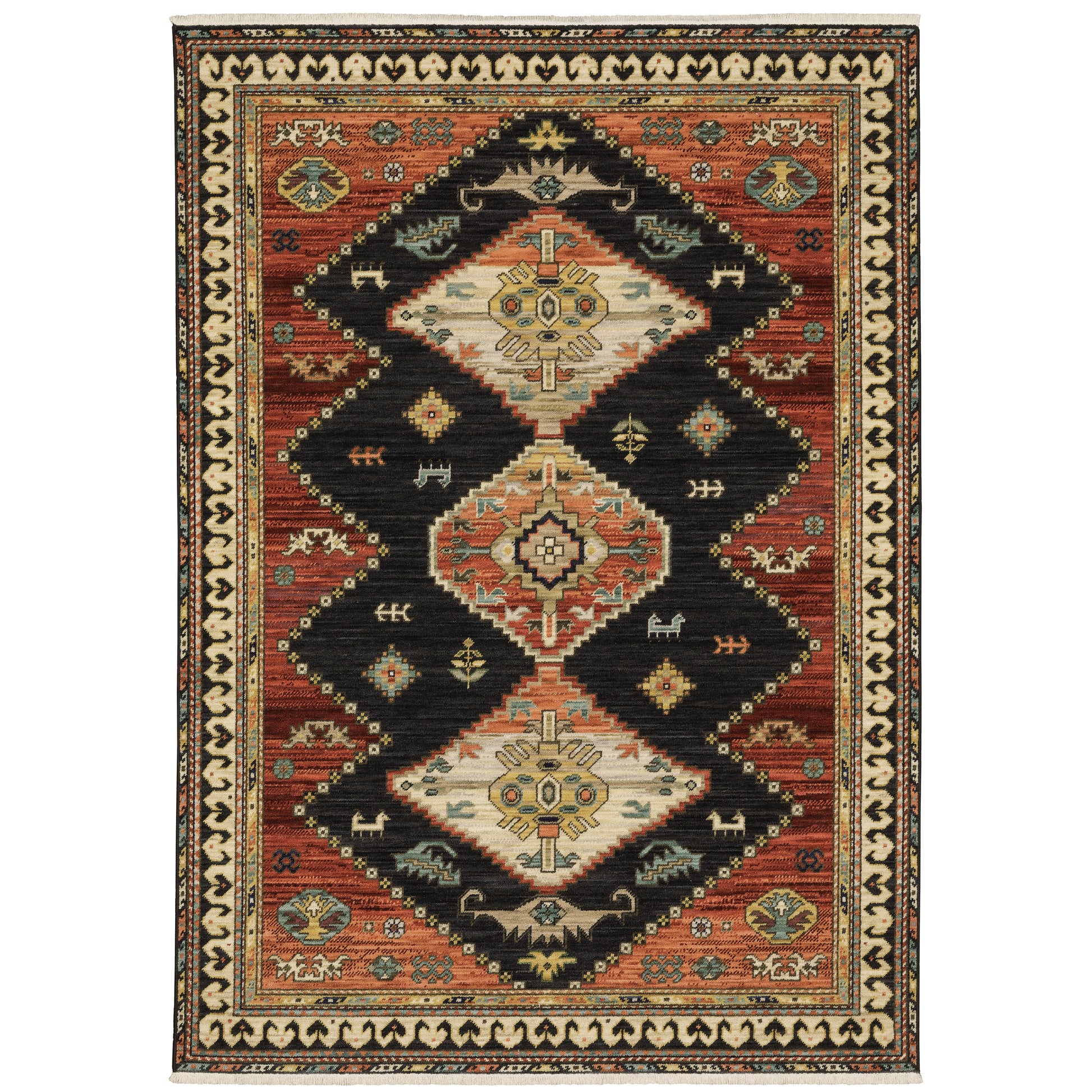 Oriental Weavers Lilihan  Charcoal Multi Southwestern