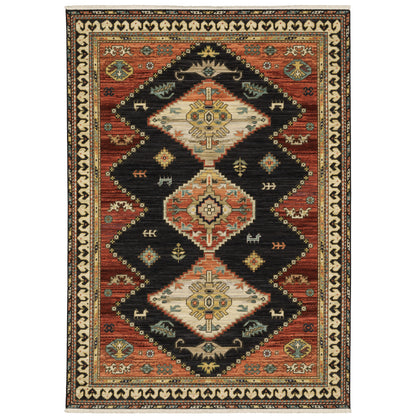 Oriental Weavers Lilihan  Charcoal Multi Southwestern