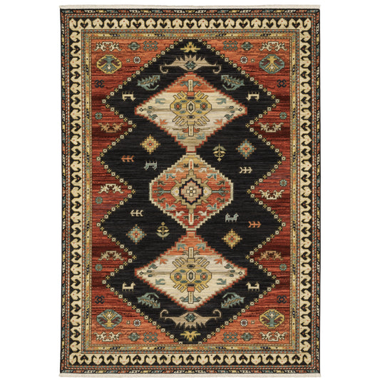 Oriental Weavers Lilihan  Charcoal Multi Southwestern