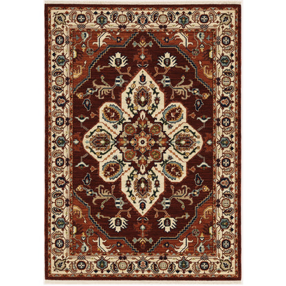 Oriental Weavers Lilihan  Red Ivory Traditional