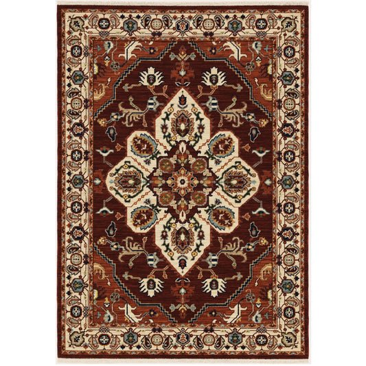Oriental Weavers Lilihan  Red Ivory Traditional