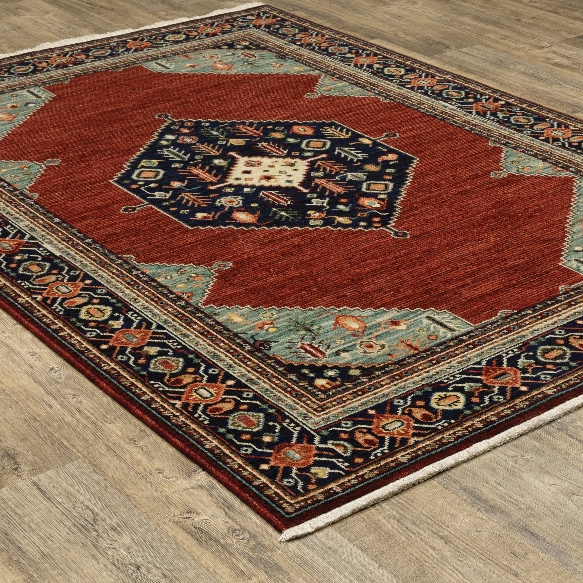 Oriental Weavers Lilihan  Red Blue Traditional