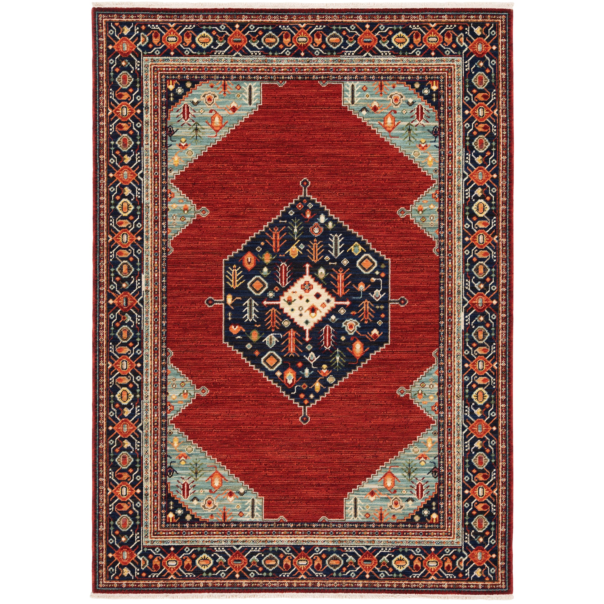 Oriental Weavers Lilihan  Red Blue Traditional