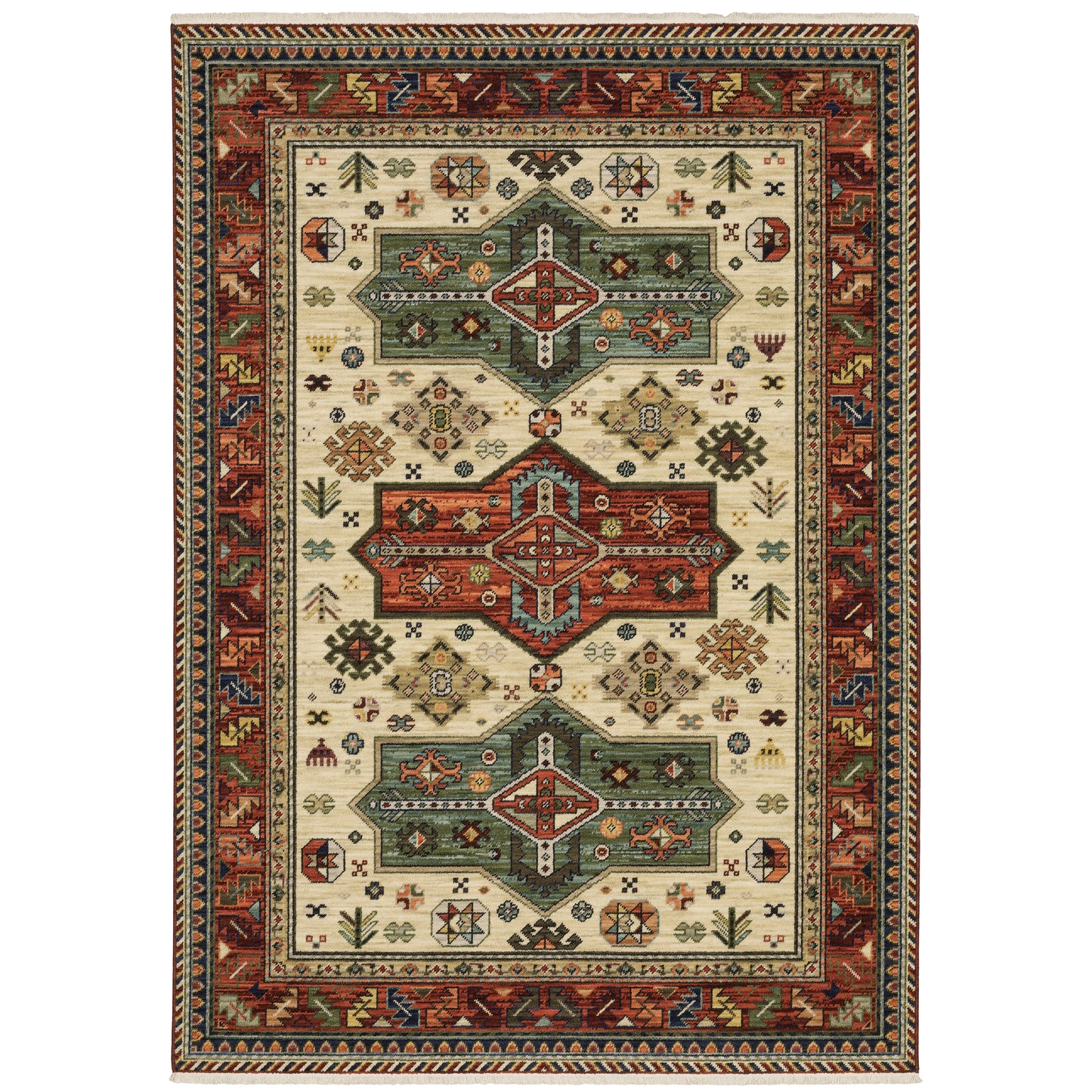 Oriental Weavers Lilihan  Red Multi Southwestern