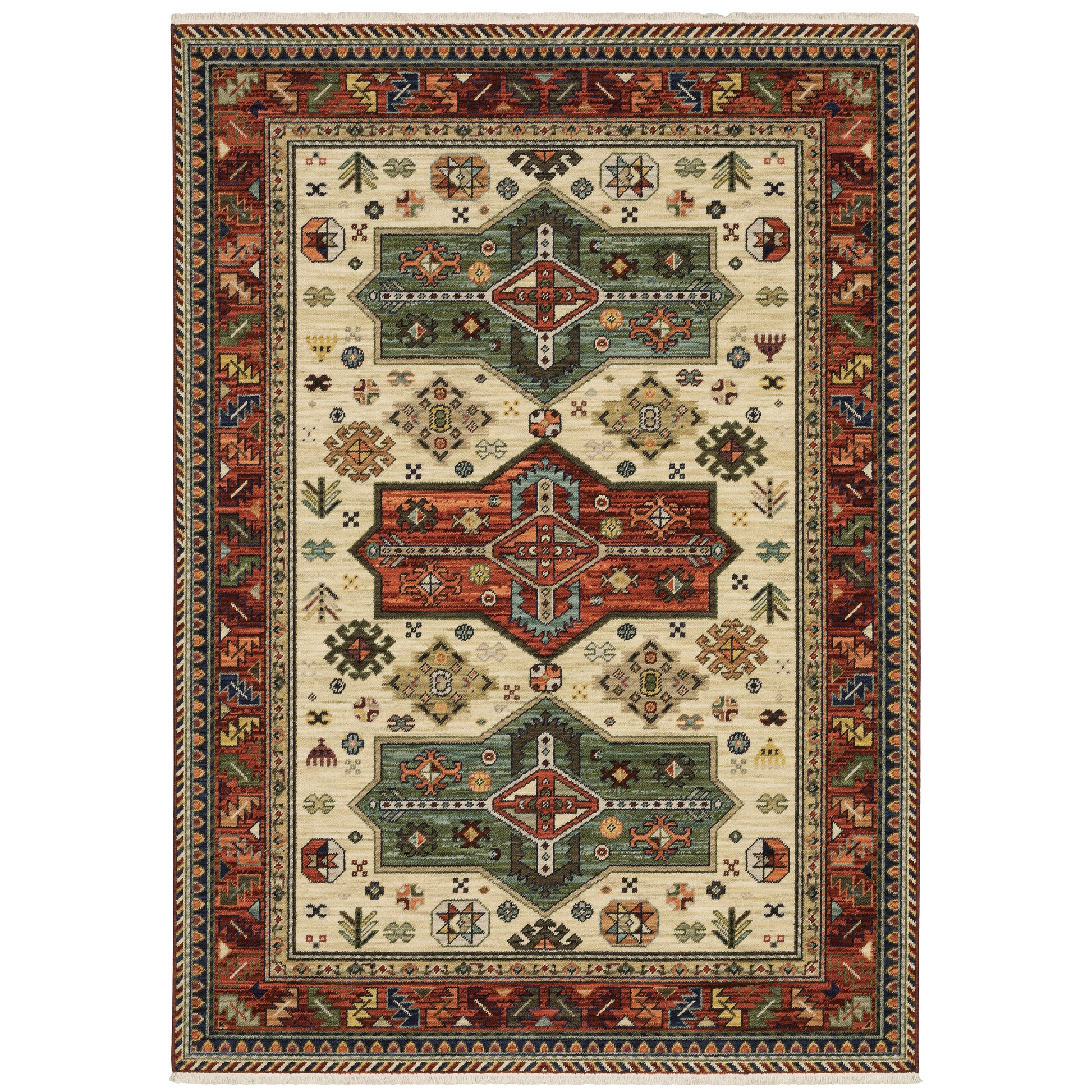 Oriental Weavers Lilihan  Red Multi Southwestern