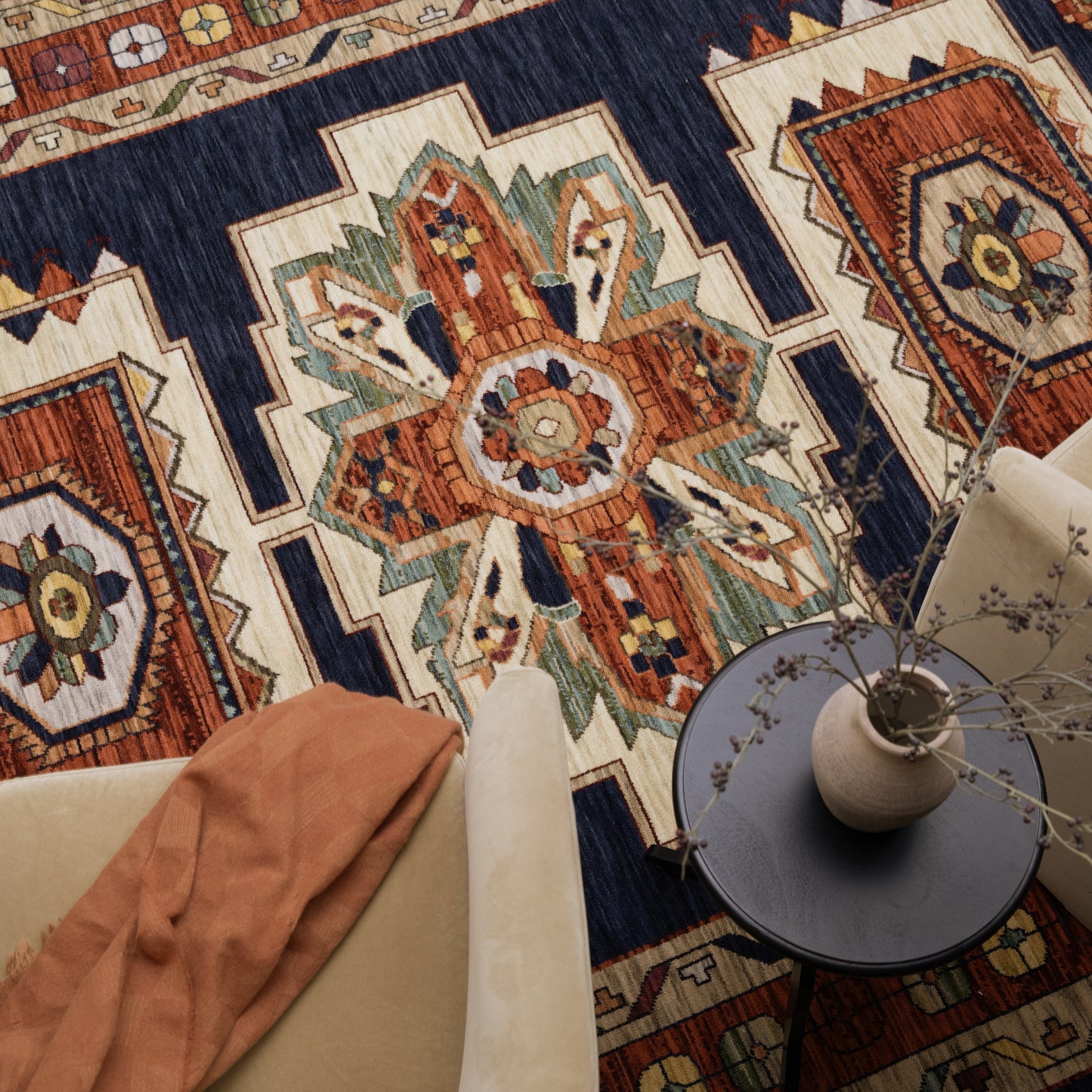 Oriental Weavers Lilihan  Blue Red Traditional