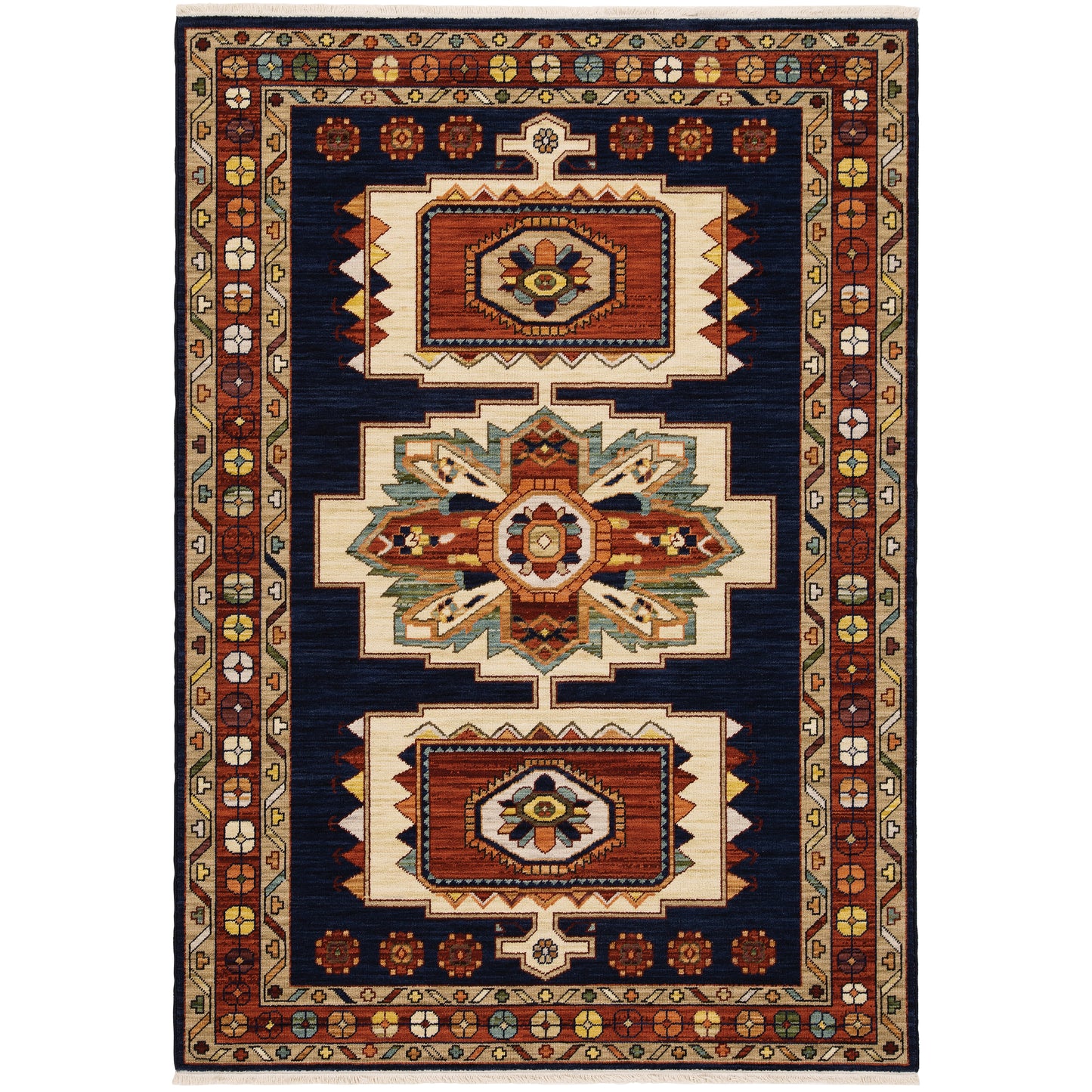 Oriental Weavers Lilihan  Blue Red Traditional