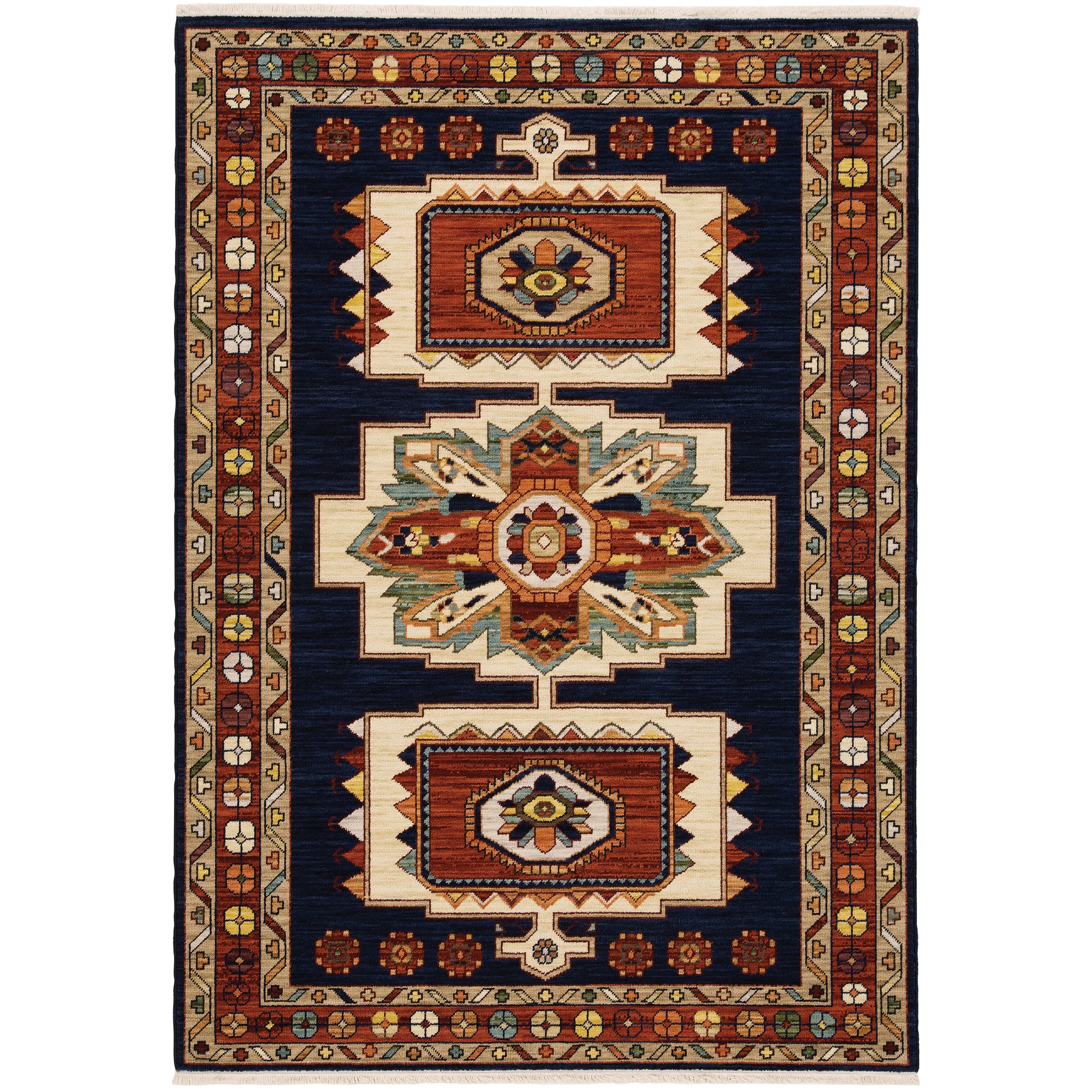 Oriental Weavers Lilihan  Blue Red Traditional