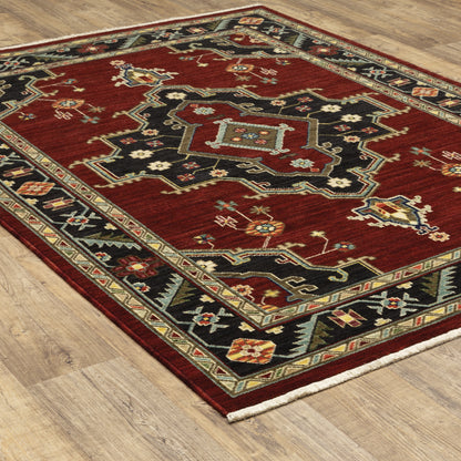 Oriental Weavers Lilihan  Red Black Traditional