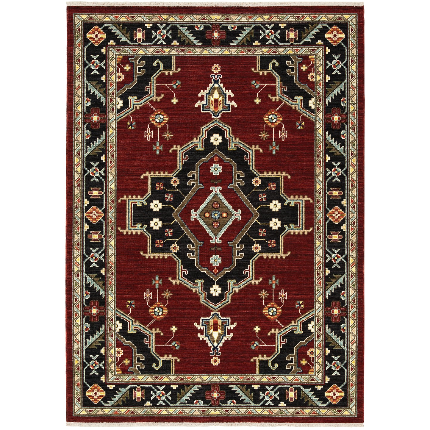 Oriental Weavers Lilihan  Red Black Traditional
