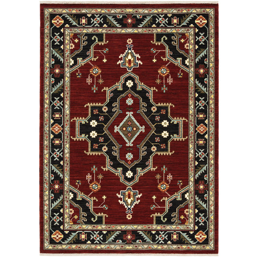 Oriental Weavers Lilihan  Red Black Traditional