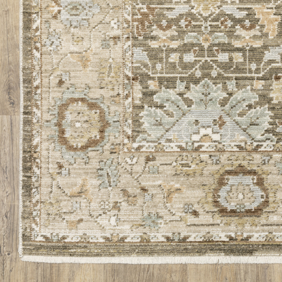 Oriental Weavers Lola LLA03 Gold Pale Blue Traditional Machine Woven Rug