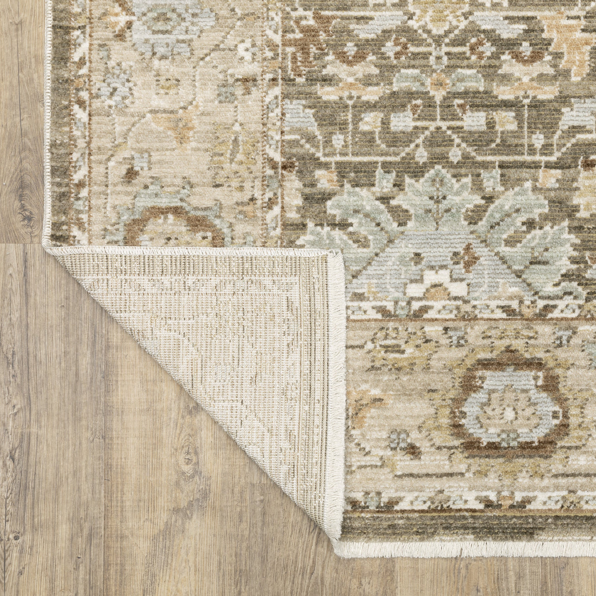 Oriental Weavers Lola LLA03 Gold Pale Blue Traditional Machine Woven Rug