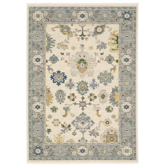 Oriental Weavers Lucca  Ivory Blue Traditional
