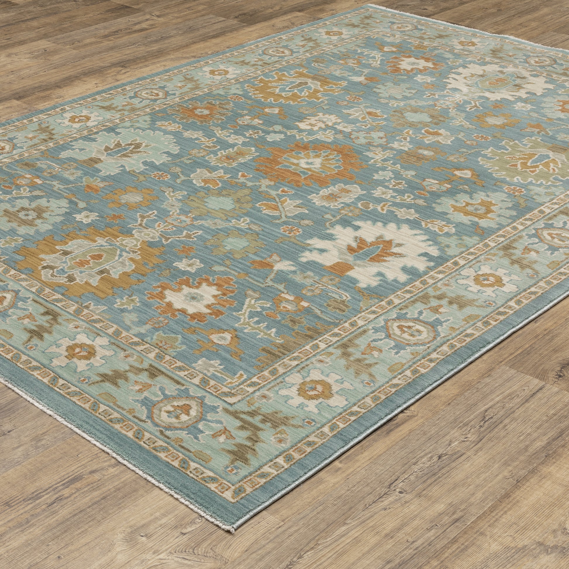Oriental Weavers Maeve  Teal Rust Traditional