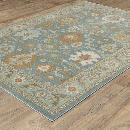 Oriental Weavers Maeve  Teal Rust Traditional