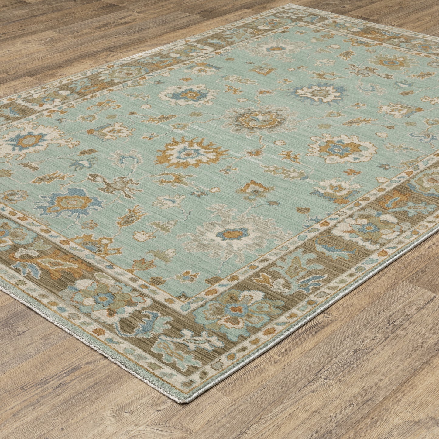 Oriental Weavers Maeve  Teal Rust Traditional
