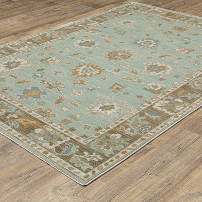 Oriental Weavers Maeve  Teal Rust Traditional