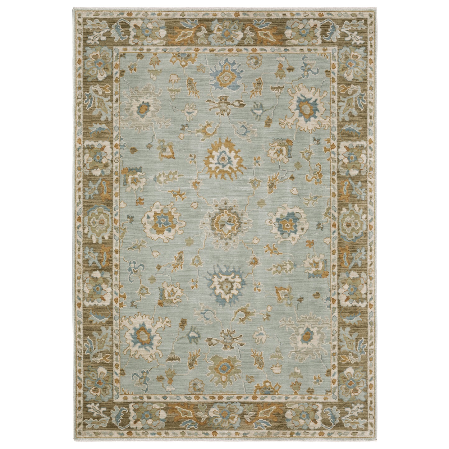 Oriental Weavers Maeve  Teal Rust Traditional