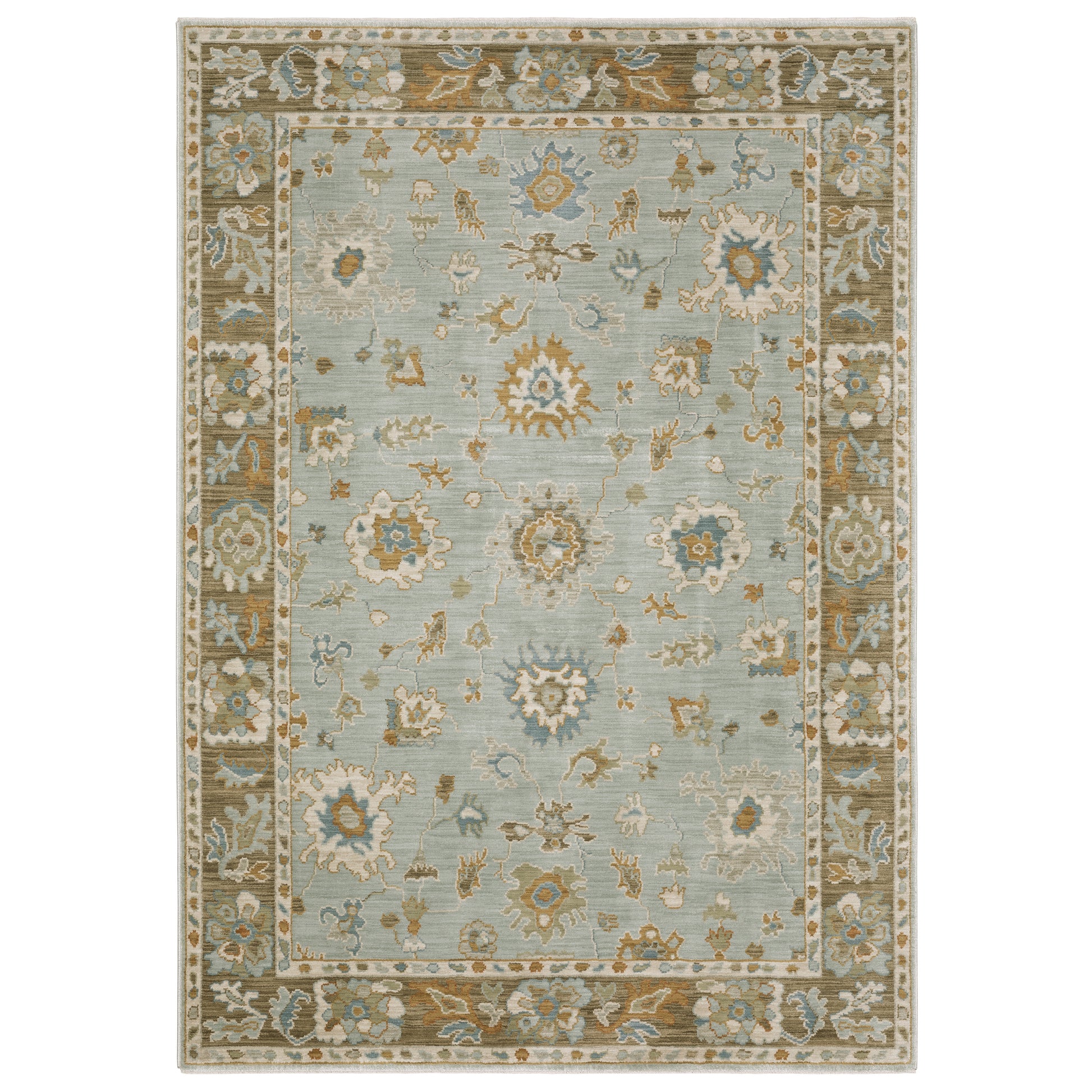 Oriental Weavers Maeve  Teal Rust Traditional