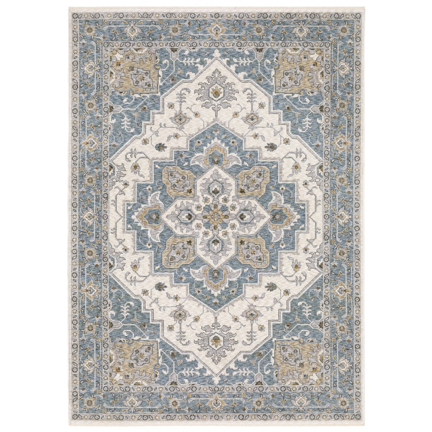 Oriental Weavers Maharaja  Blue Ivory Traditional