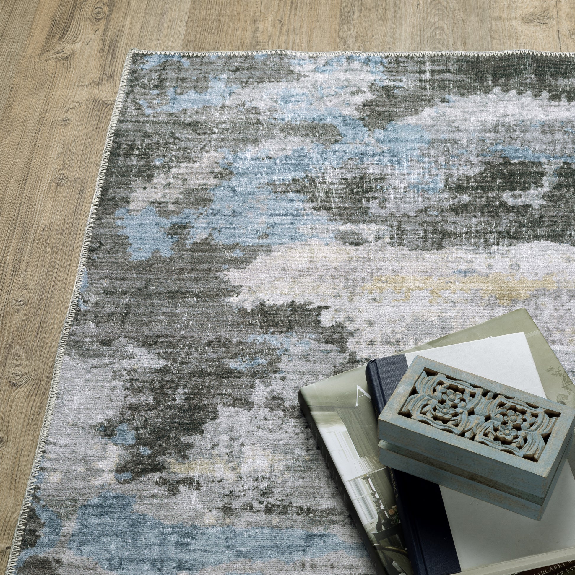 Oriental Weavers Malibu  Grey Blue Modern & Contemporary
