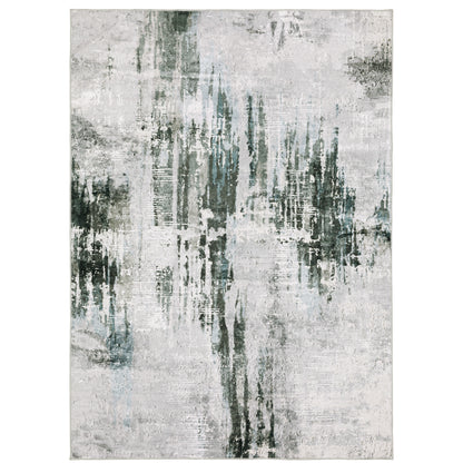 Oriental Weavers Malibu  Grey Teal Modern & Contemporary