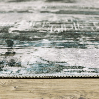Oriental Weavers Malibu  Grey Teal Modern & Contemporary