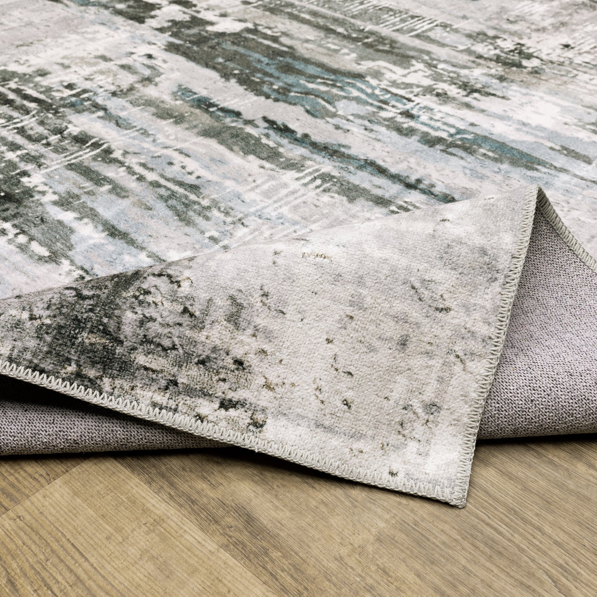 Oriental Weavers Malibu  Grey Teal Modern & Contemporary