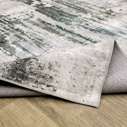 Oriental Weavers Malibu  Grey Teal Modern & Contemporary